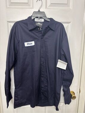 Steel guard FR Navy Work Shirt Jacket with Name Patch